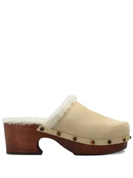 Chloé: Светлые сабо 