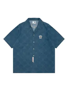 AAPE BY *A BATHING APE®: Голубая рубашка 