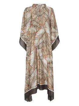 Brunello Cucinelli: Бежевое платье 