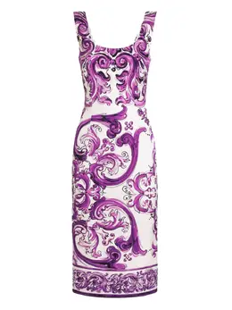 Dolce & Gabbana: Платье  Majolica с принтом