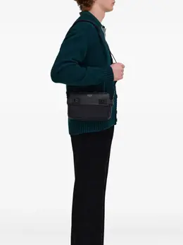 Ferragamo: Чёрная сумка  Gancini