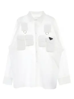 Prada Pre-Owned: Рубашка с карманами 