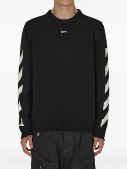 Off-White: Чёрный свитер  Arrow