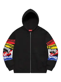 Supreme: Чёрная толстовка  Thrasher