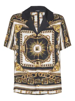 Balmain: Рубашка с принтом 