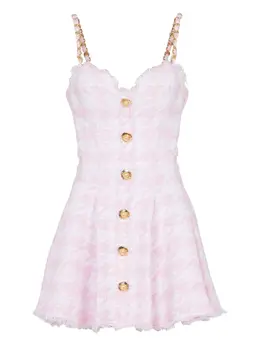 Balmain: Твидовое платье 