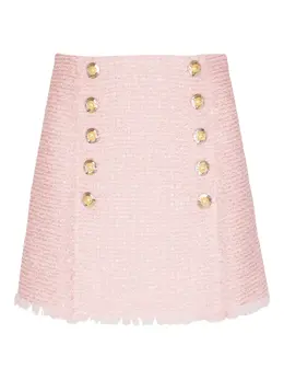 Balmain: Твидовая юбка 