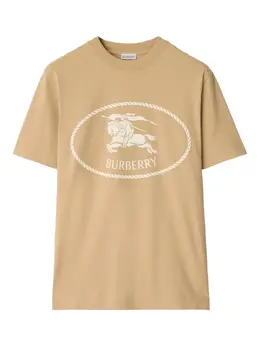 Burberry: Бежевая футболка 