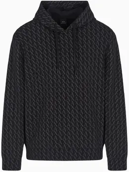 Armani Exchange: Чёрная толстовка 