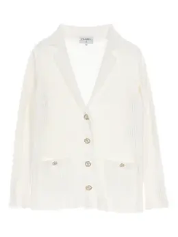 CHANEL Pre-Owned: Белый кардиган 