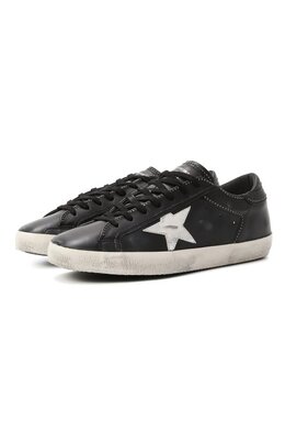 Golden Goose Deluxe Brand: Чёрные кеды  Super Star