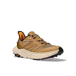 HOKA ONE ONE: Коричневые кроссовки 