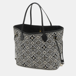 Louis Vuitton: Чёрная сумка-шоппер  Neverfull MM