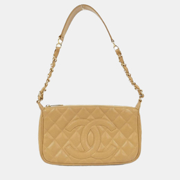 Chanel: Бежевая сумка 