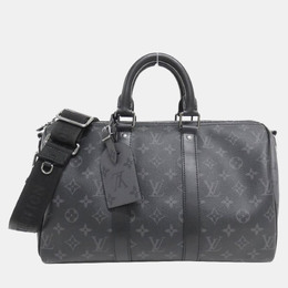 Louis Vuitton: Чёрная сумка  Keepall
