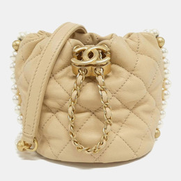 Chanel: Бежевая сумка 