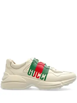 Gucci: Светлые кроссовки  Rhyton