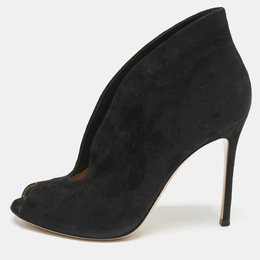 Gianvito Rossi: Чёрные ботинки  Vamp
