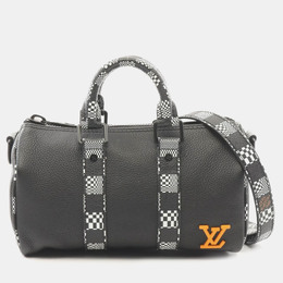 Louis Vuitton: Чёрная сумка  Keepall
