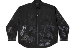 Balenciaga: Чёрная рубашка 