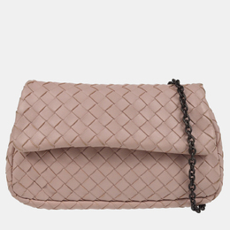 Bottega Veneta: Розовая сумка через плечо  Intrecciato