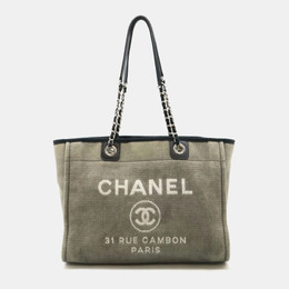 Chanel: Серая сумка-шоппер 