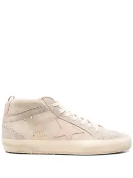 Golden Goose: Бежевые кроссовки  Mid Star
