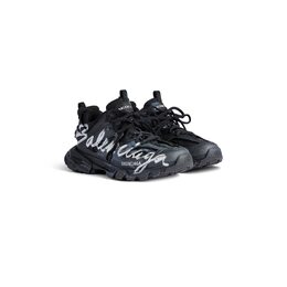Balenciaga: Чёрные кроссовки  Track