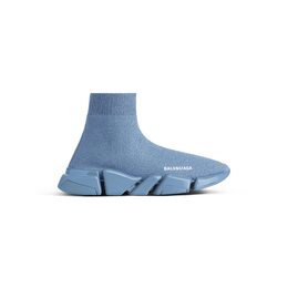 Balenciaga: Синие кроссовки  Speed.2