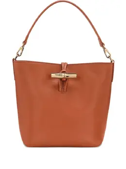Longchamp: Оранжевая сумка  Roseau