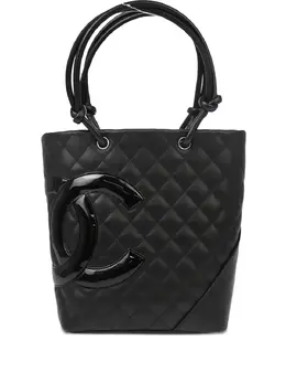 CHANEL Pre-Owned: Чёрная сумка-шоппер 