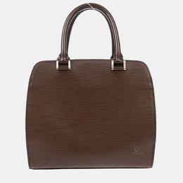 Louis Vuitton: Коричневая сумка  Épi Pont Neuf