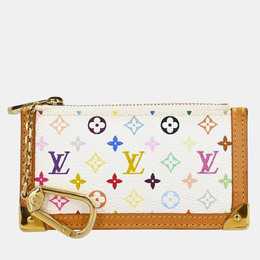 Louis Vuitton: Белый кошелёк  Pochette Cles