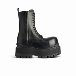 Balenciaga: Чёрные ботинки 