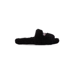 Balenciaga: Чёрные сандалии  Furry