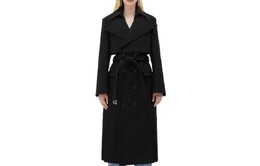 Bottega Veneta: Чёрное пальто 
