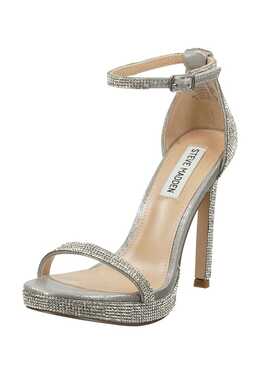 Steve Madden: Серебристые сандалии 