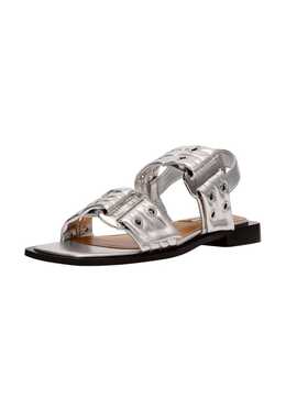 Steve Madden: Серебристые сандалии 