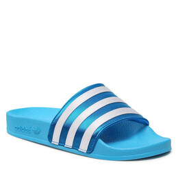 Adidas: Синие шлёпанцы 