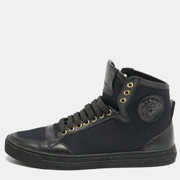 Versace: Чёрные кроссовки  Medusa