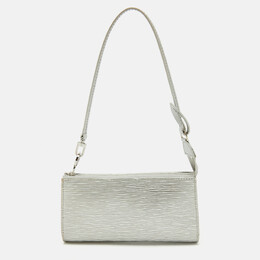 Louis Vuitton: Серебристая сумка  Pochette Accessoires