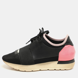 Balenciaga: Чёрные кроссовки  Race Runner