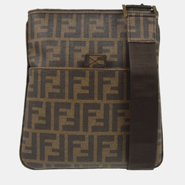 Fendi: Коричневая сумка через плечо  Zucca