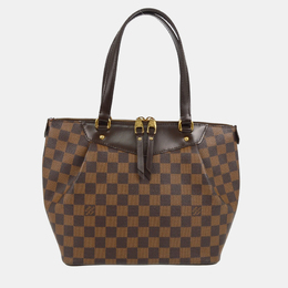 Louis Vuitton: Коричневая сумка-шоппер 