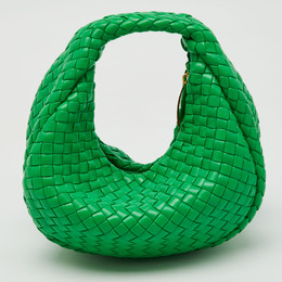 Bottega Veneta: Зелёная сумка  Intrecciato