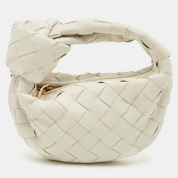 Bottega Veneta: Белая сумка  Intrecciato