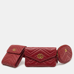Gucci: Красная сумка  GG Marmont