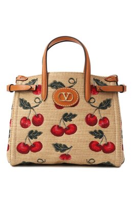 Valentino: Бежевая сумка 