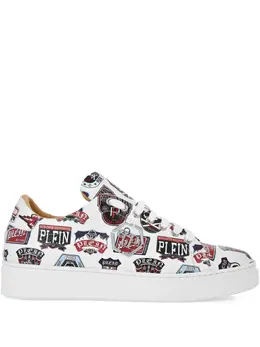 Philipp Plein: Белые кроссовки 