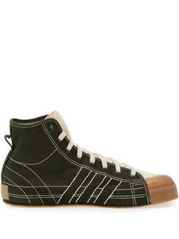 Y-3: Зелёные кроссовки 
